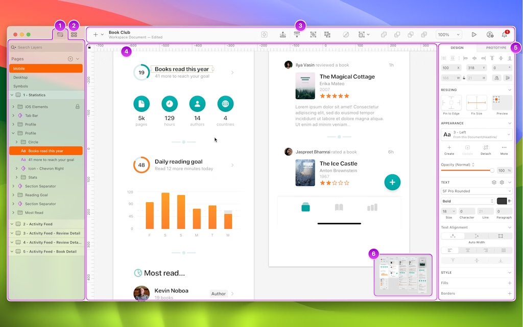 Интерфейс приложения Sketch. Источник изображения: www.sketch.com